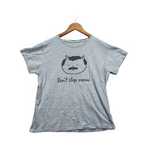 Queen Freddy Purrcury Mercury Cat Kitten T-shirt Don't Stop Me Meow Tee Gray XL